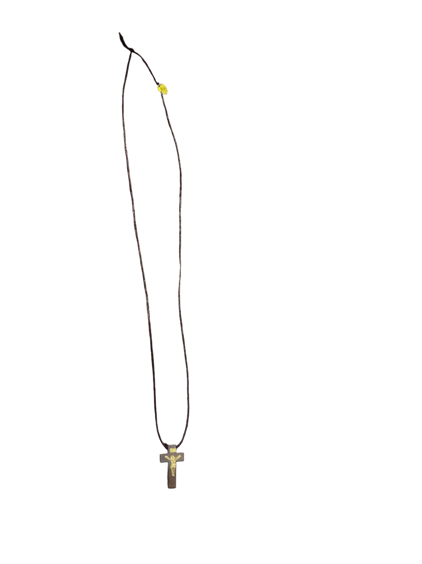 Cruz de madera con cordon Negro