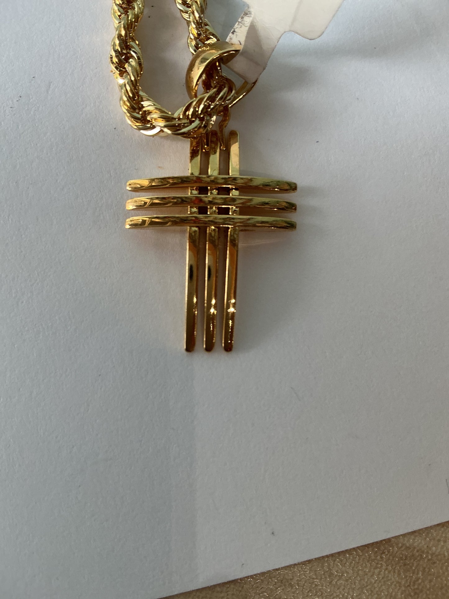 18K Gold Filled Deluxe Cross Pendat