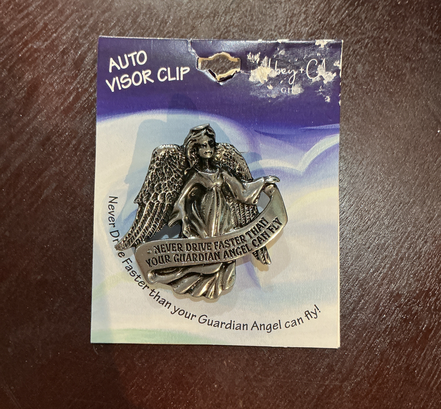 Never Drive Faster Than Your Guardian Angel Chip Visor