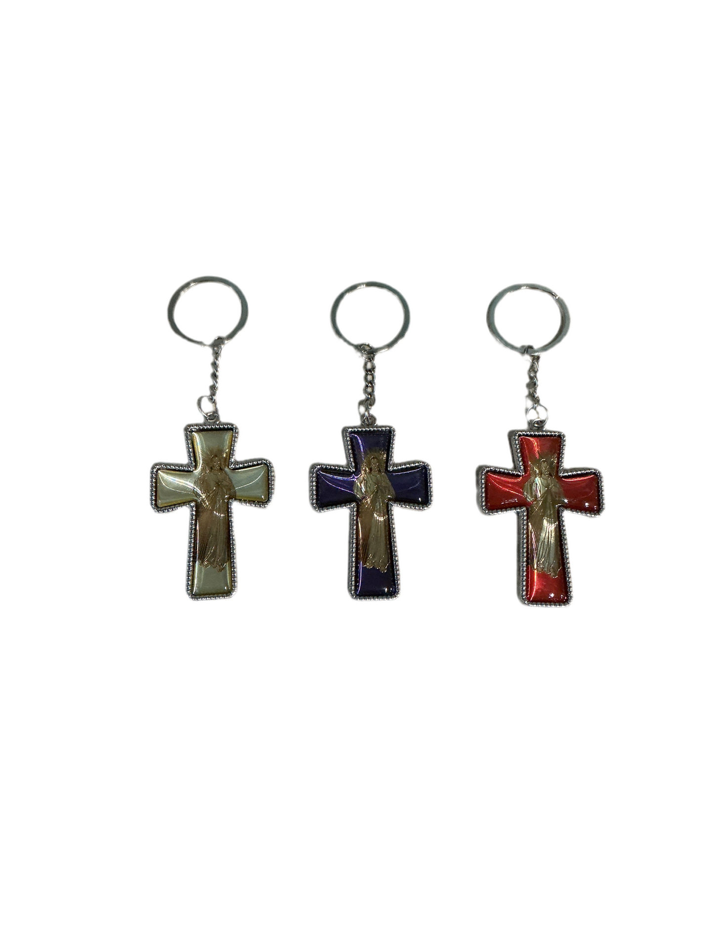 Llavero en forma de Cruz de Divina Misericordia