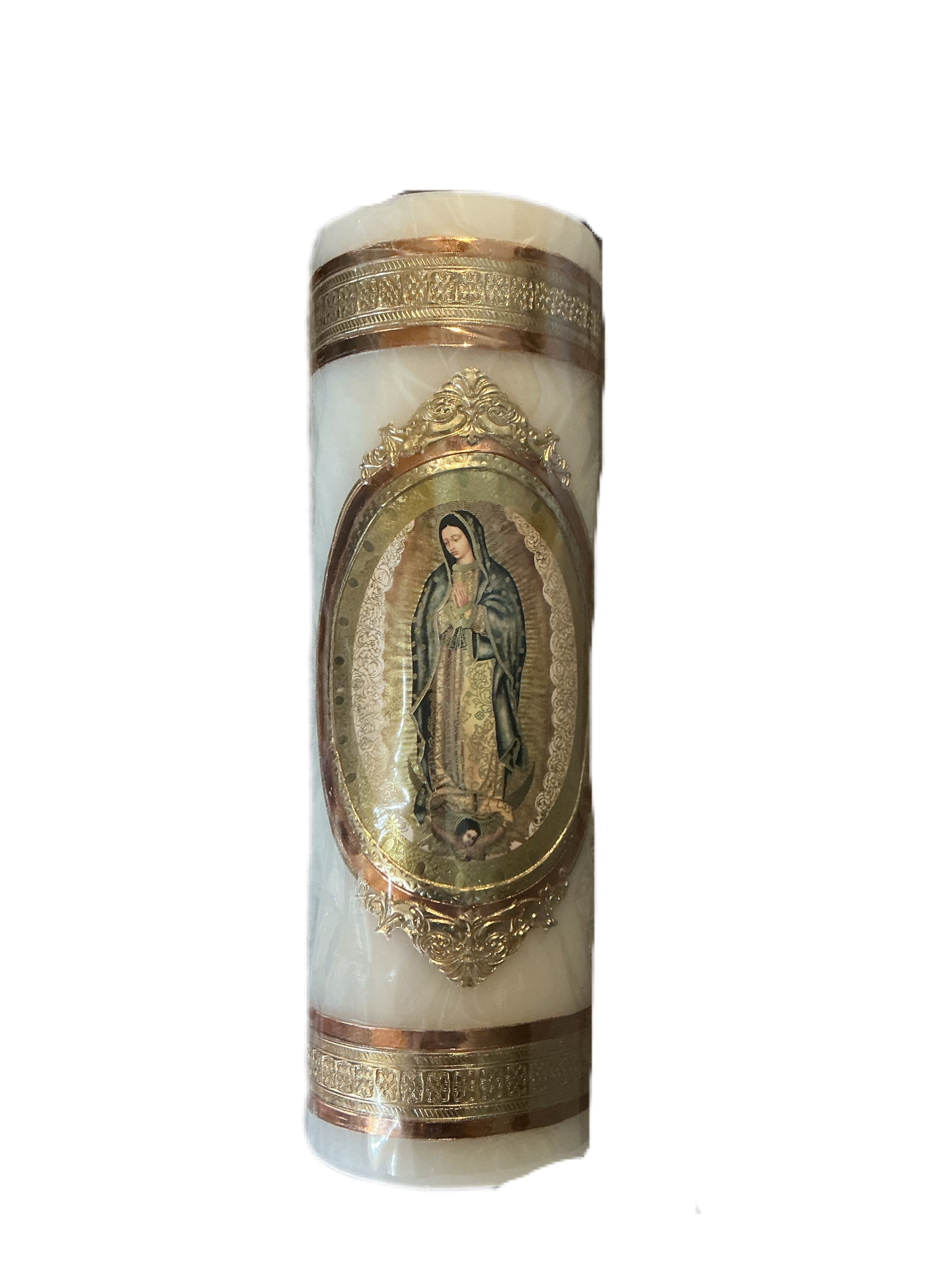 Cirio 4x12" Virgen de Guadalupe