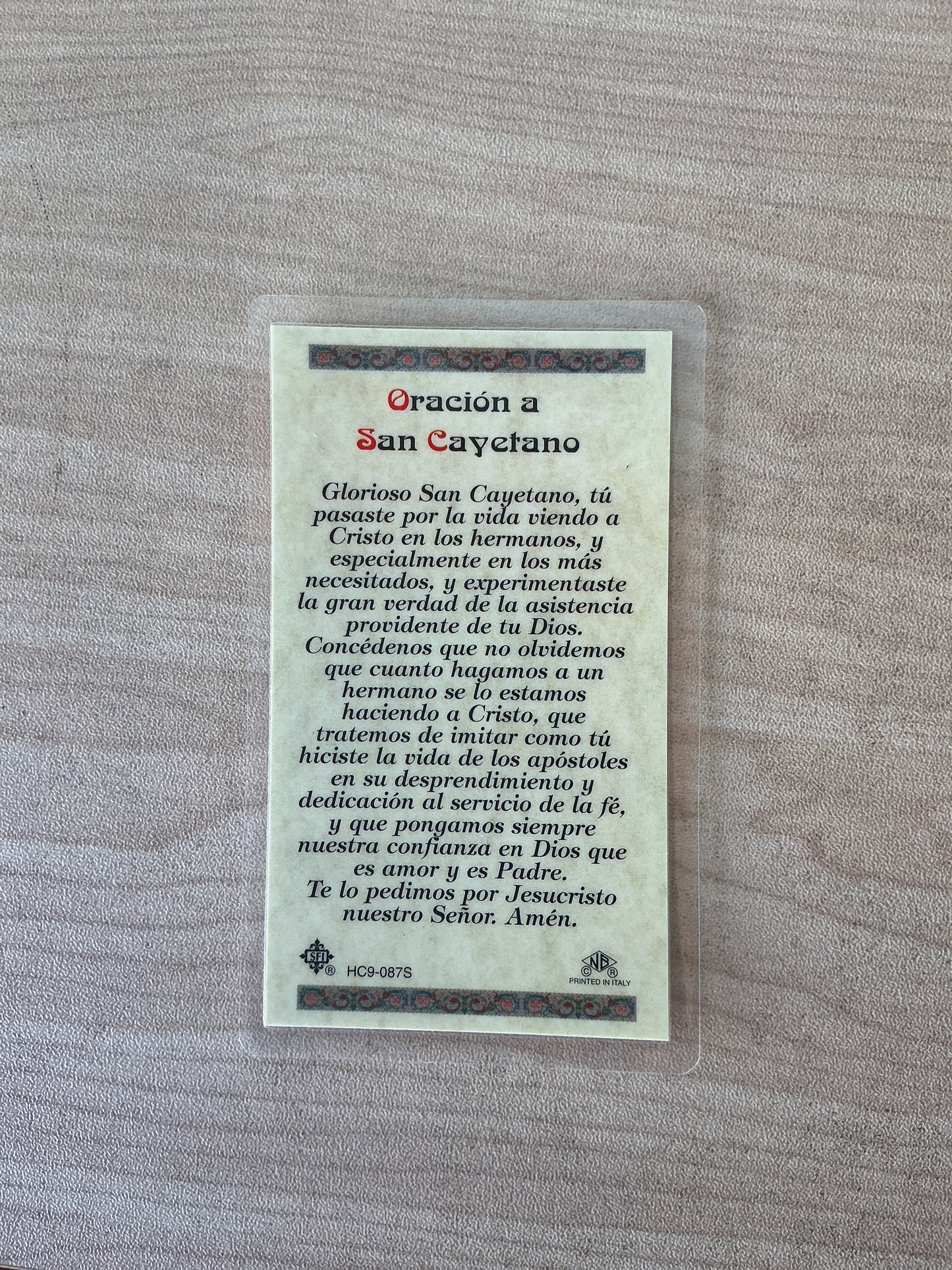 Oración a San Cayetano