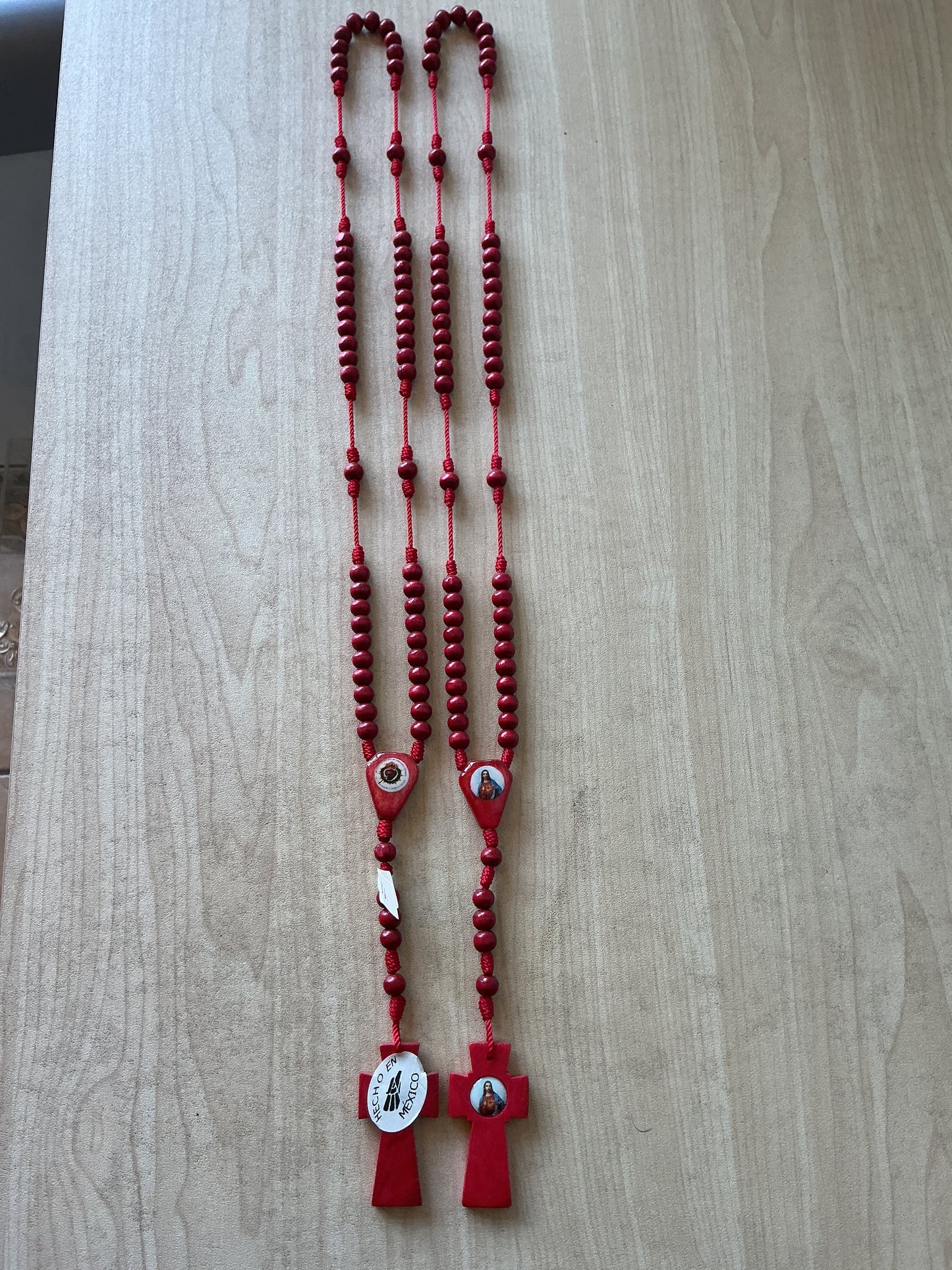Wood Rosary - Sacred Heart