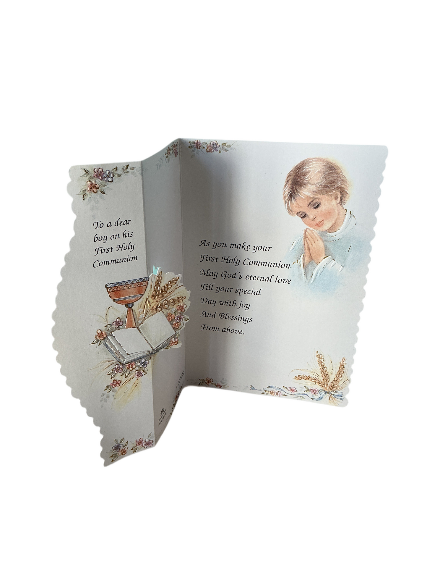 Greeting Card Boy First Communion - Spanish