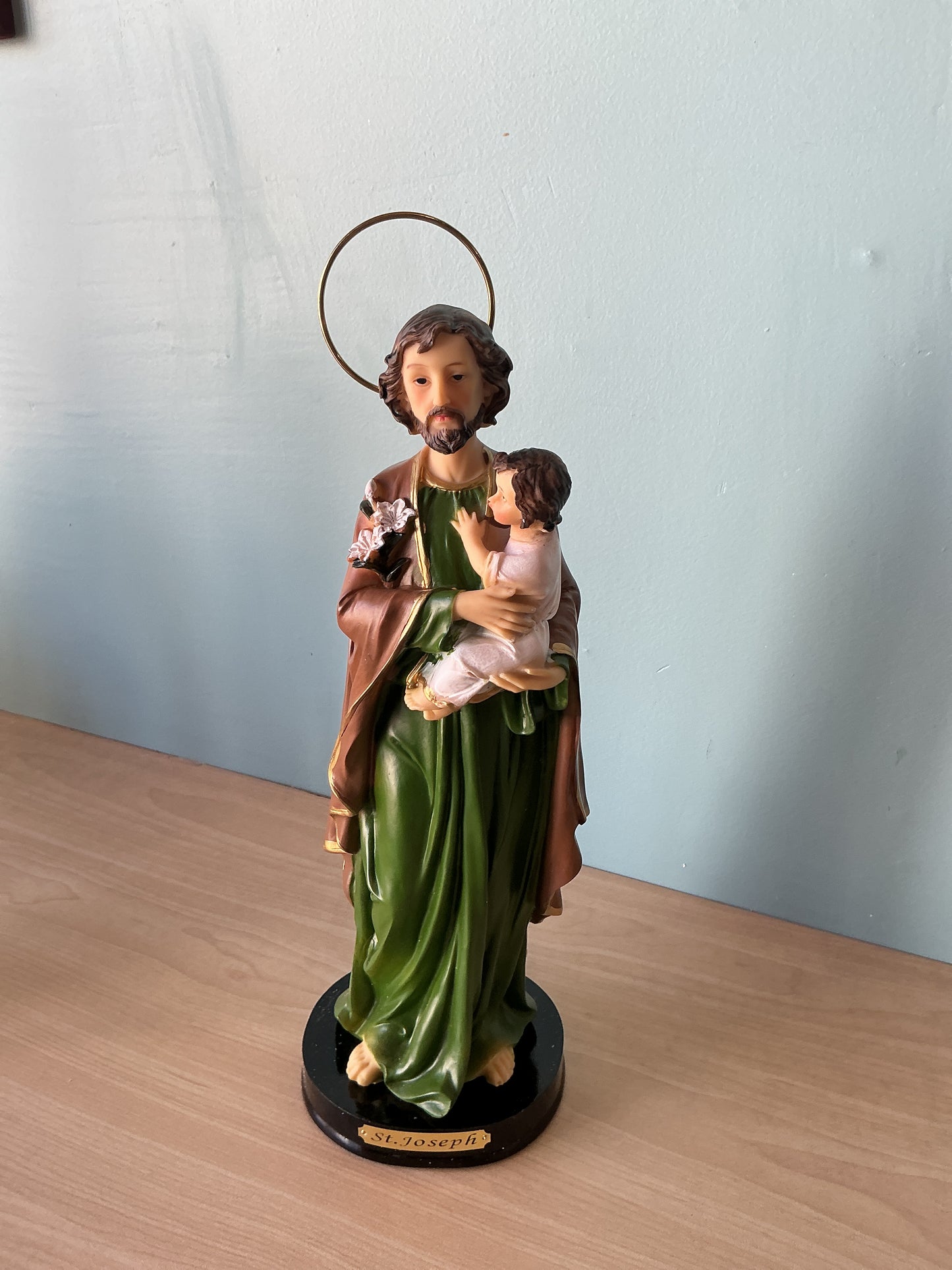 St. Joseph wooden base 12"H