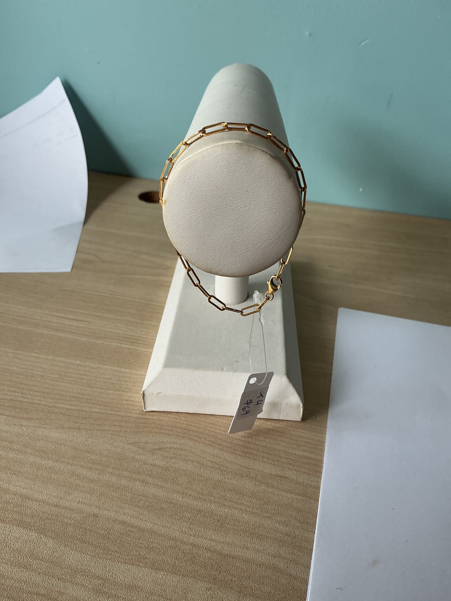 Allie PaperClip Chain Bracelet Gold Filled