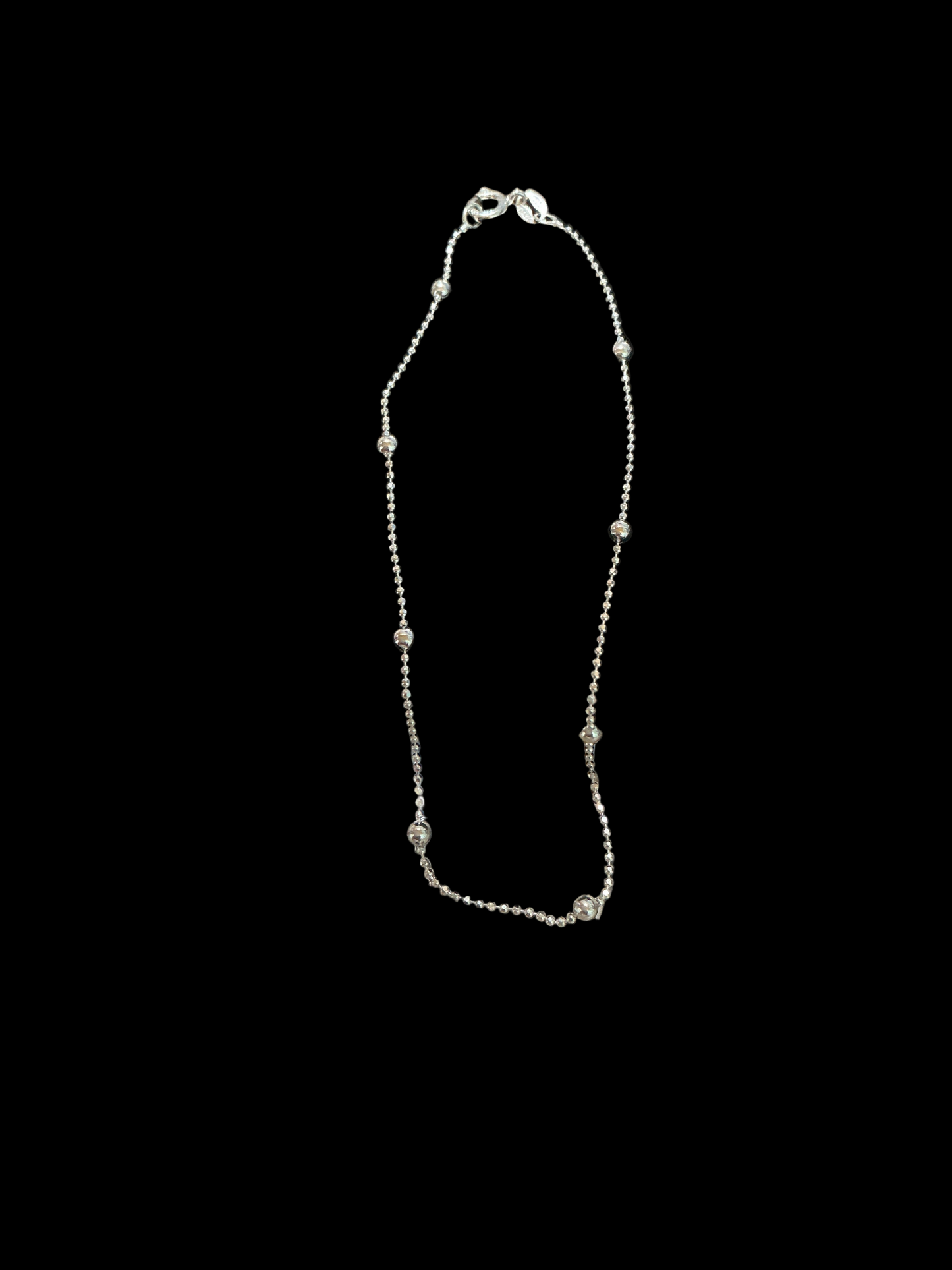 Silver Chain 10"H For Ankle