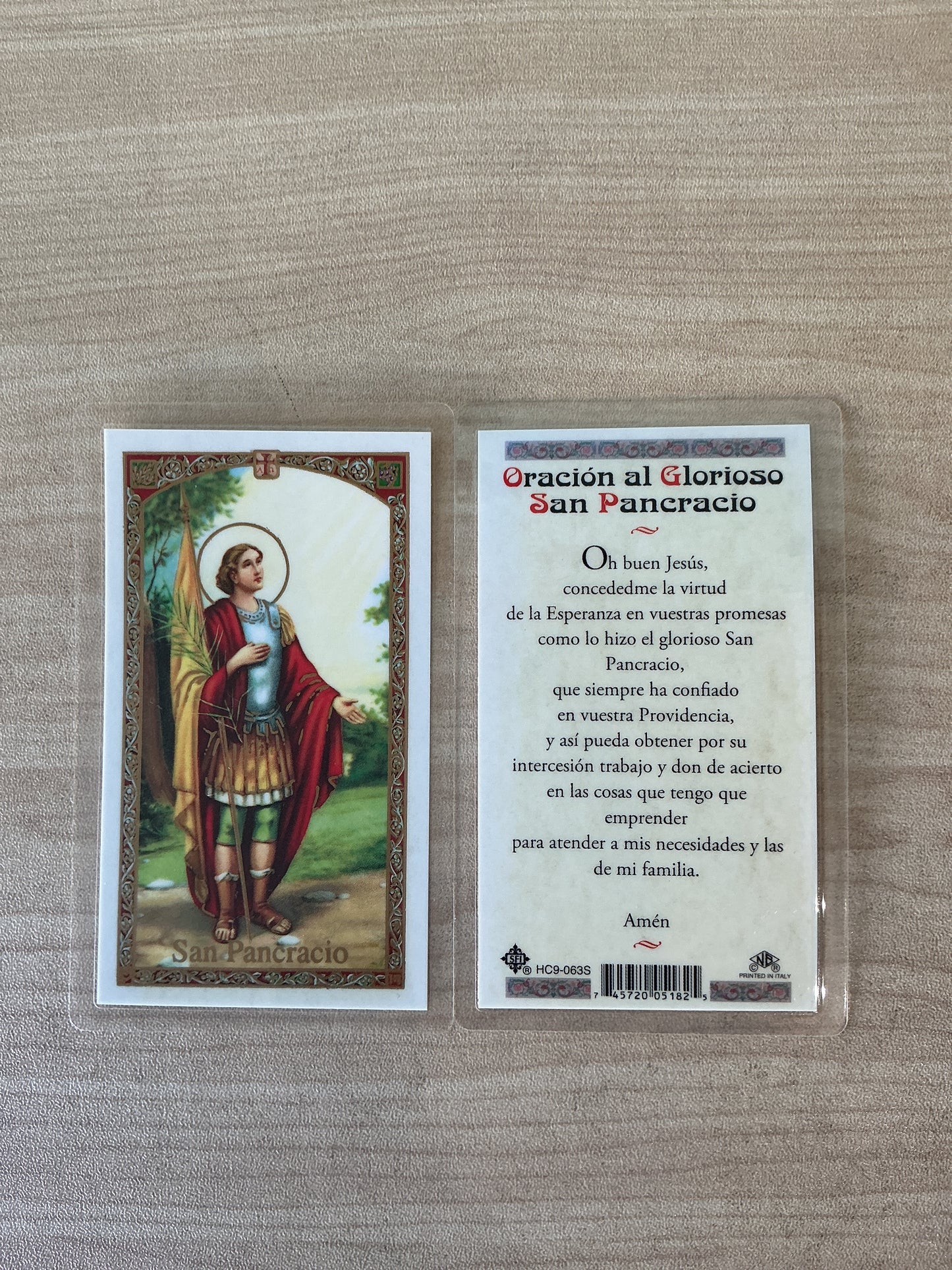 Oración al Glorioso San Pancracio