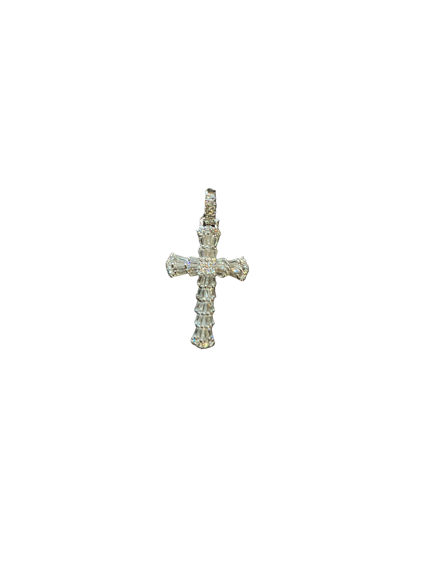 Medal Silver Cross with zirconias