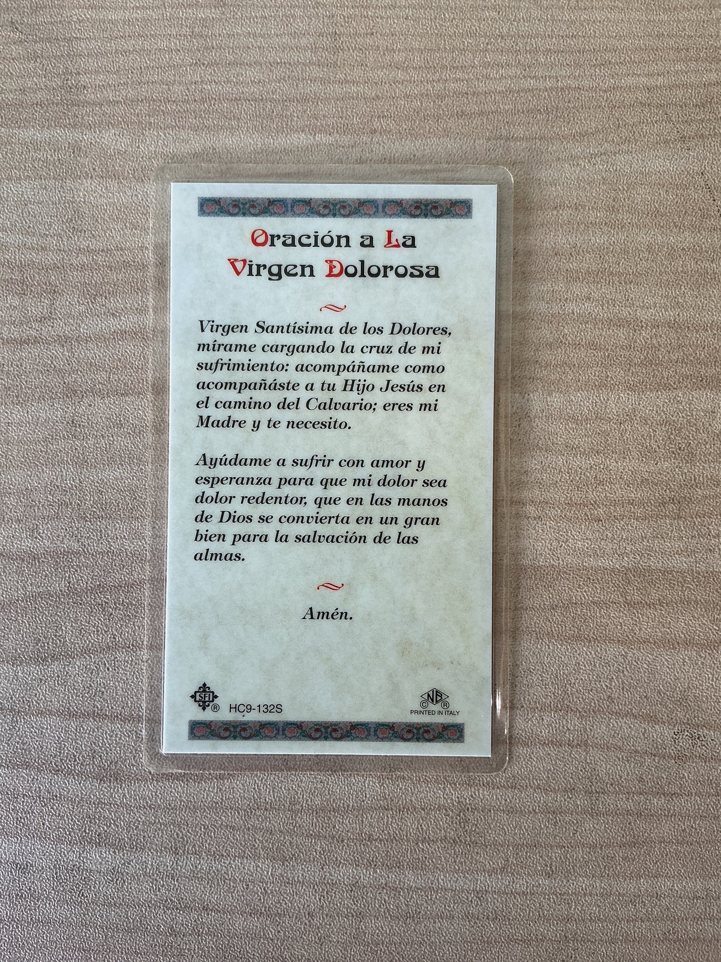Oración a La Virgen Dolorosa