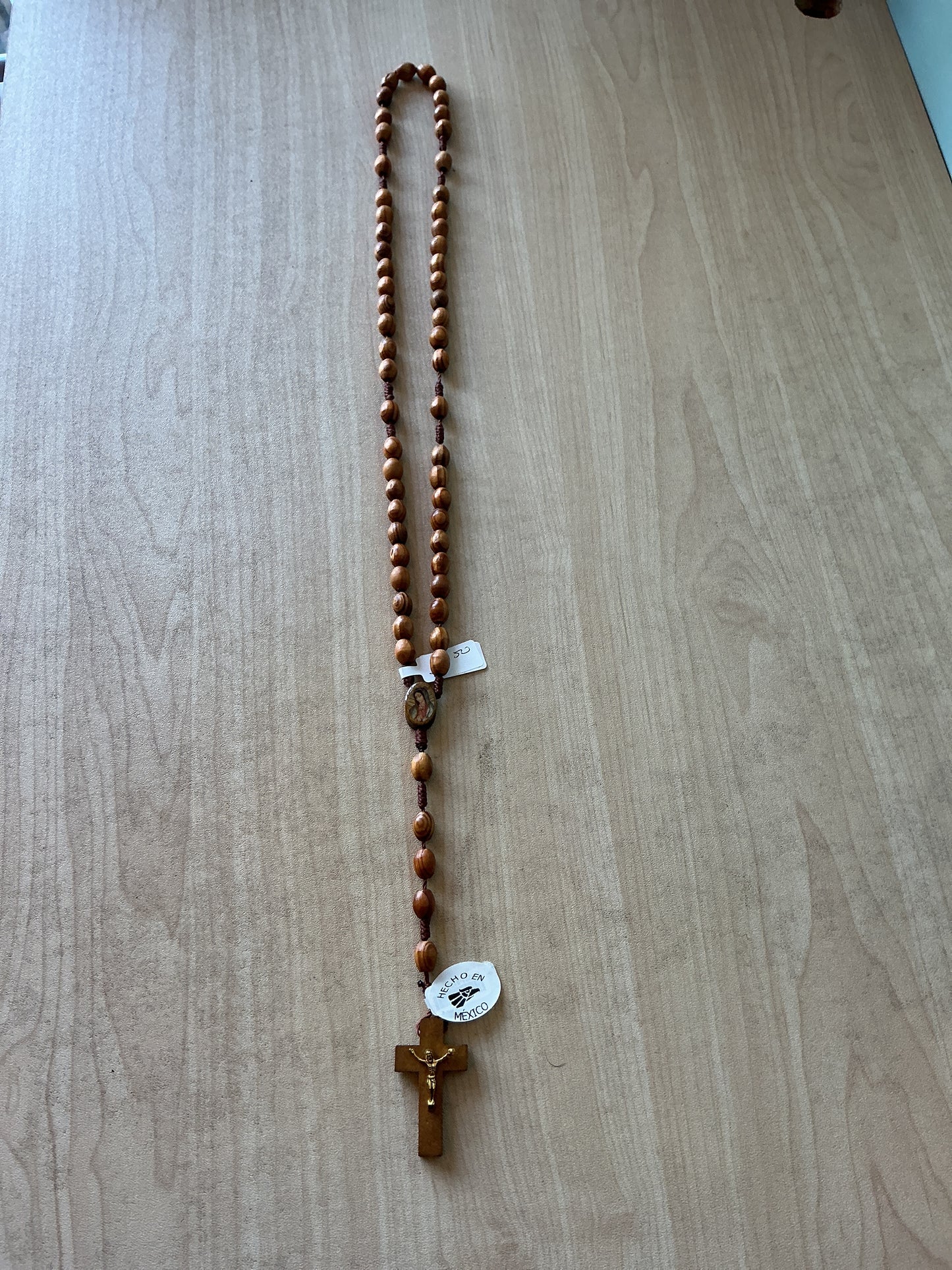 Rosary Wood Bean - Virgen de Guadalupe