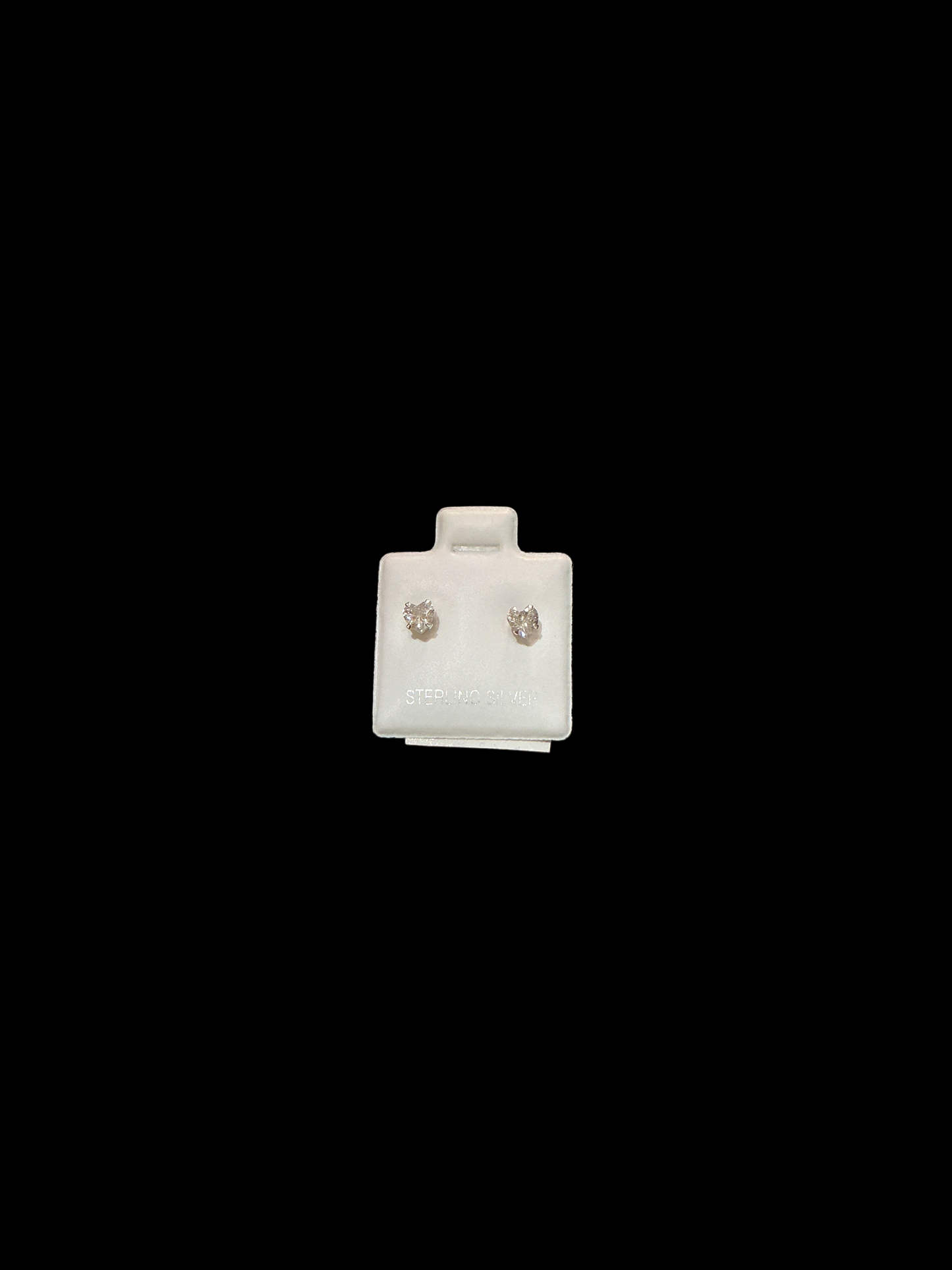 Sterling Silver Stud Earrings Cut Cubic 4x4 for babies