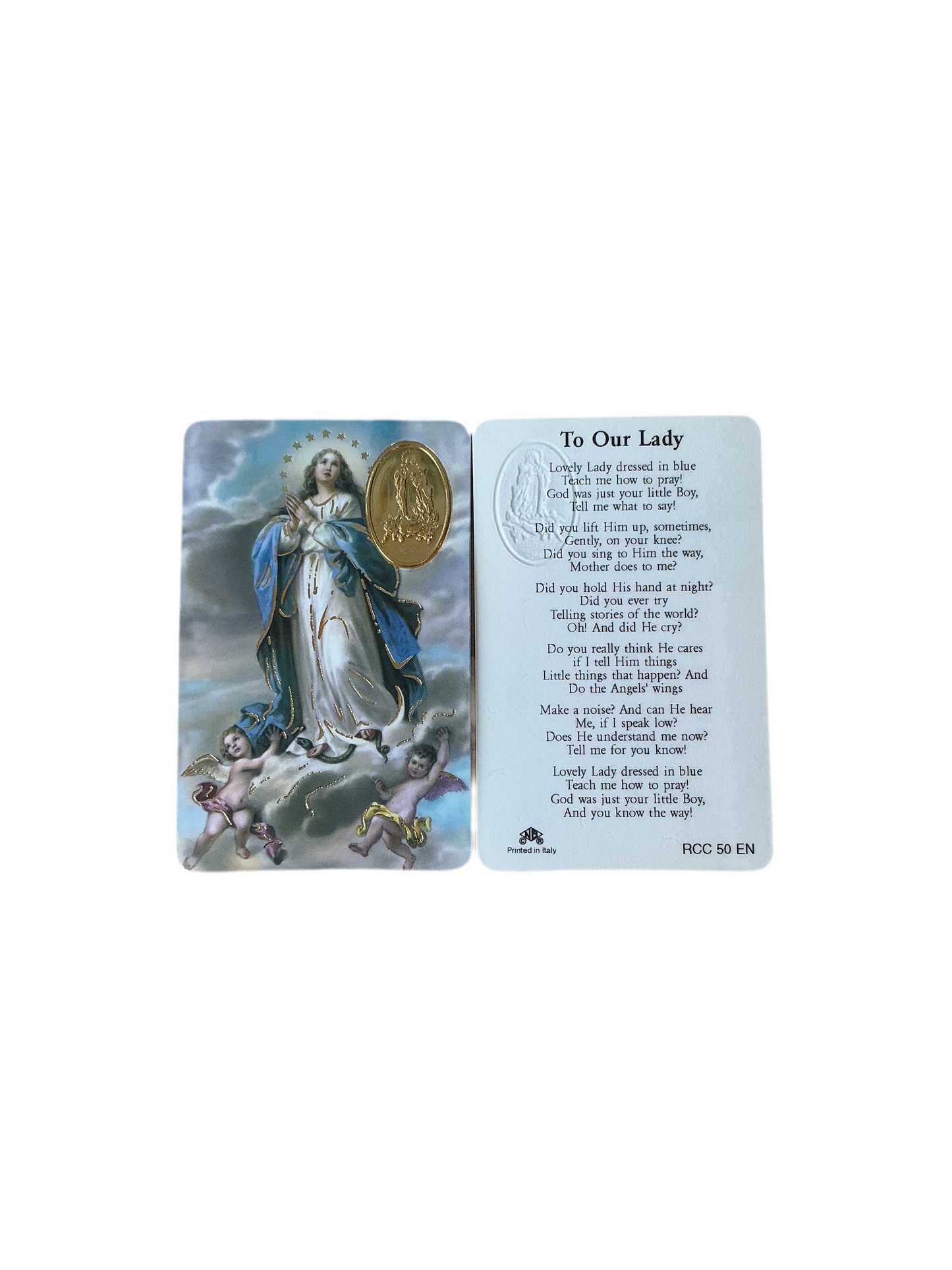 Inmaculate Conception Prayer Card