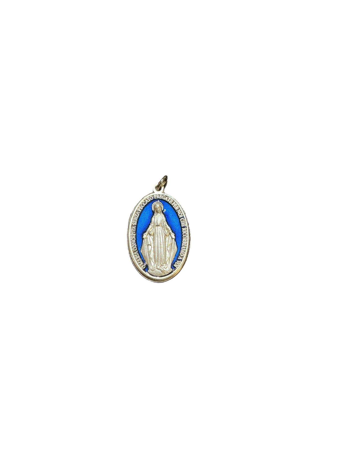 Miraculous Medal Blue Enamel