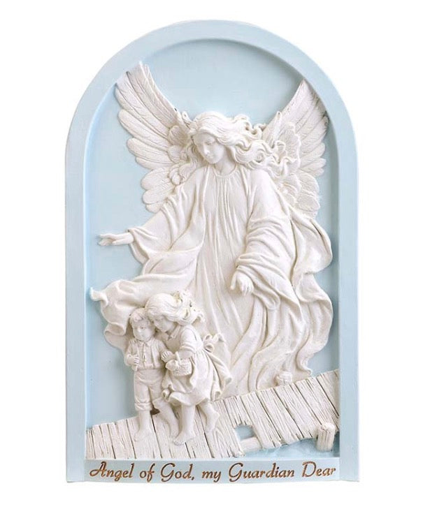 Blue Guardian Angel Plaque