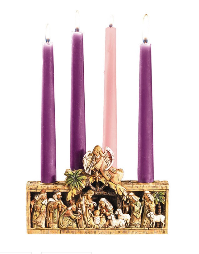 Nativity Candleholder 5”