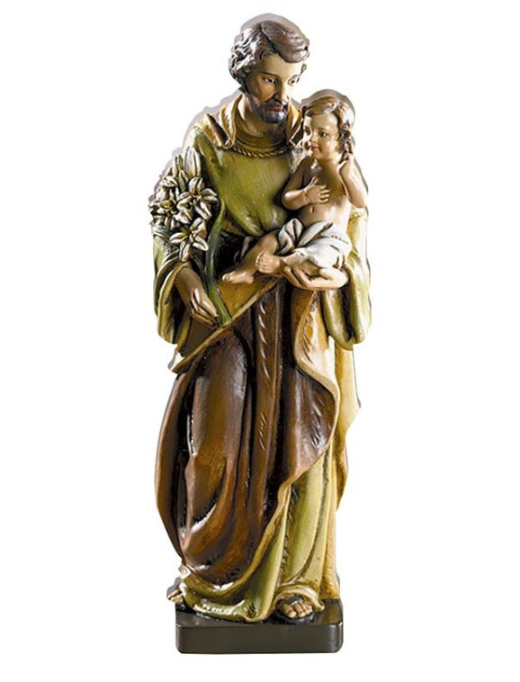 8" St. Joseph with Child Statue