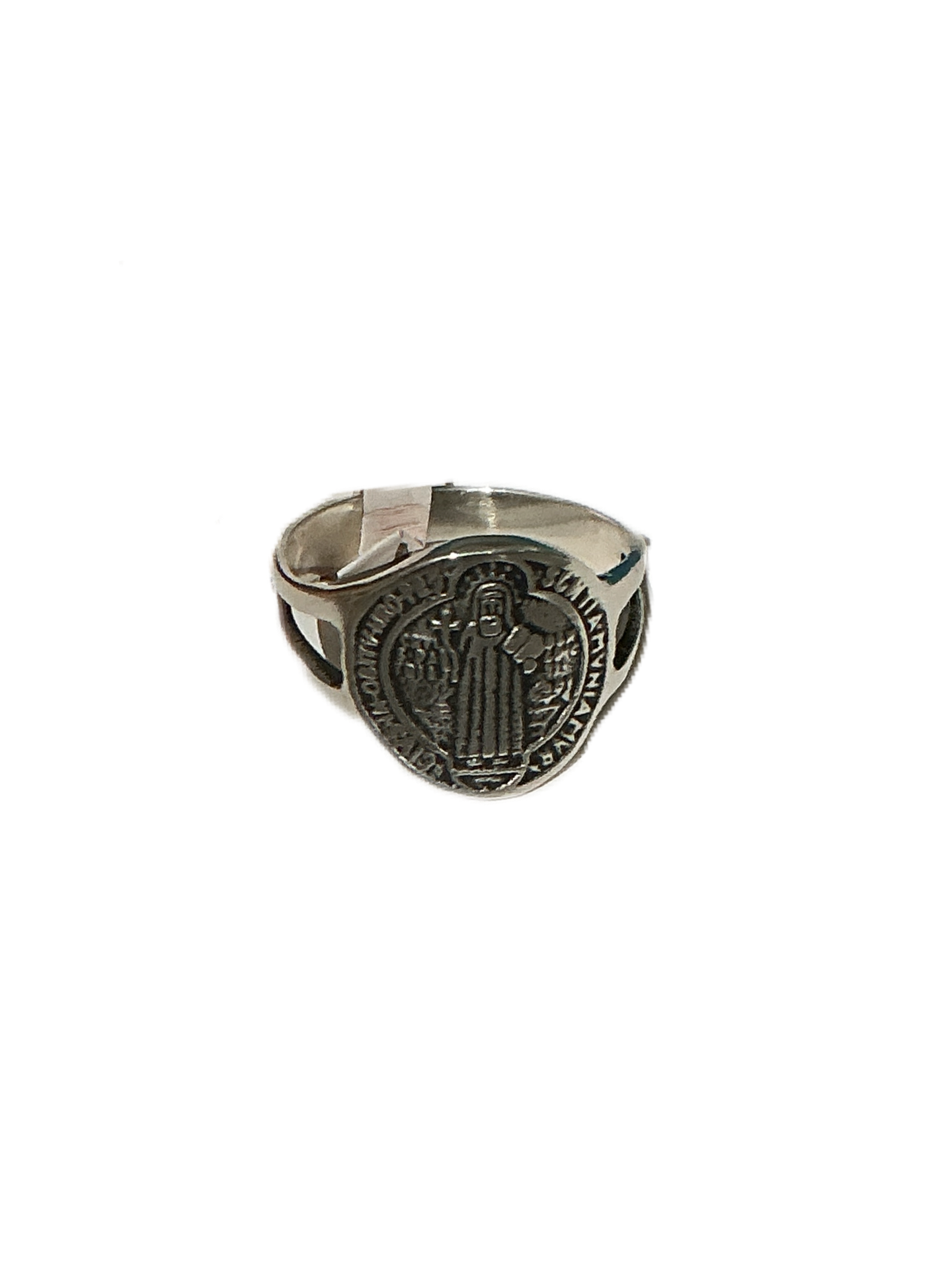 Silver Ring St. Benedict Size #8