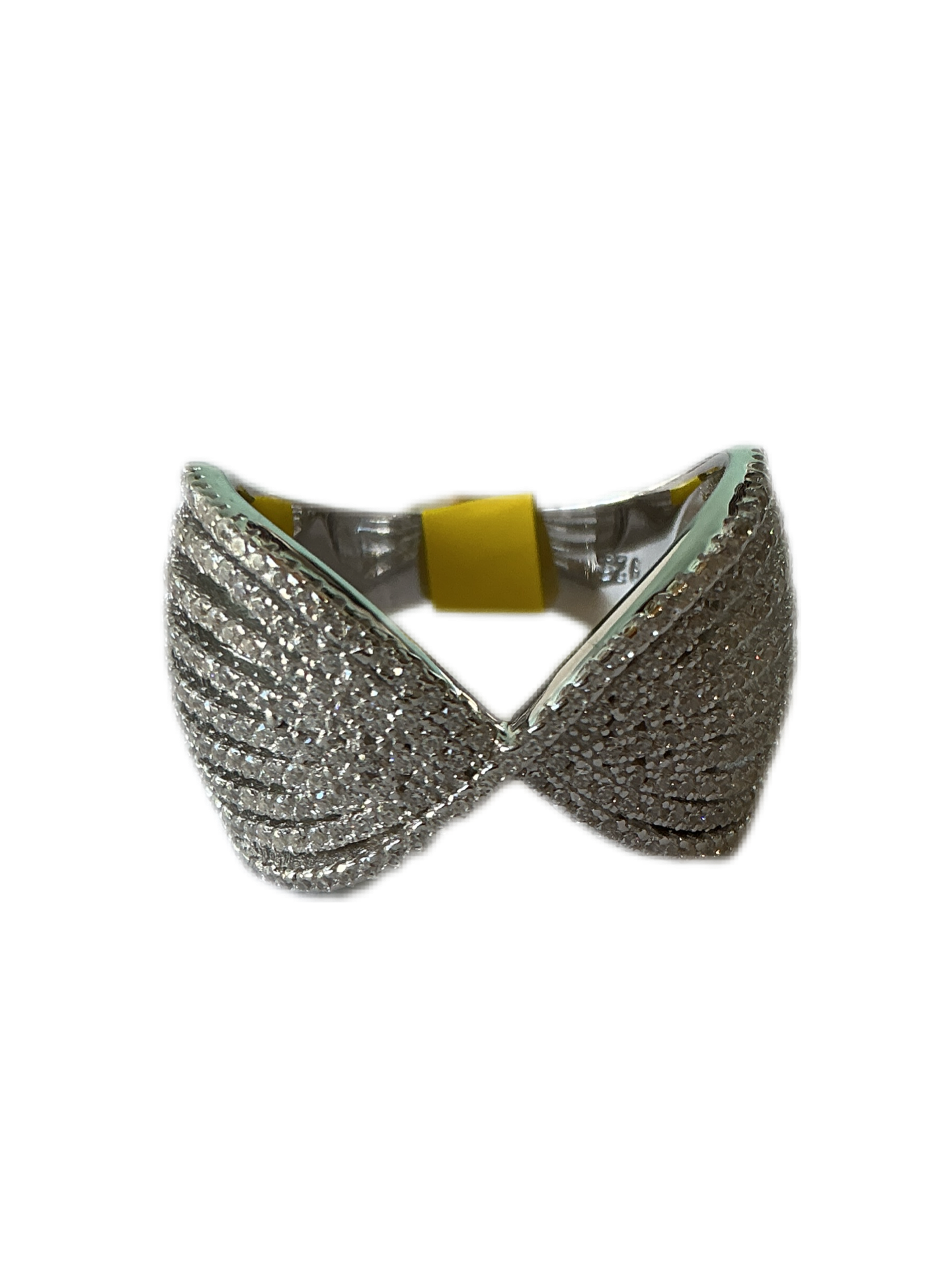 Silver Ring with Zirconias Size 9