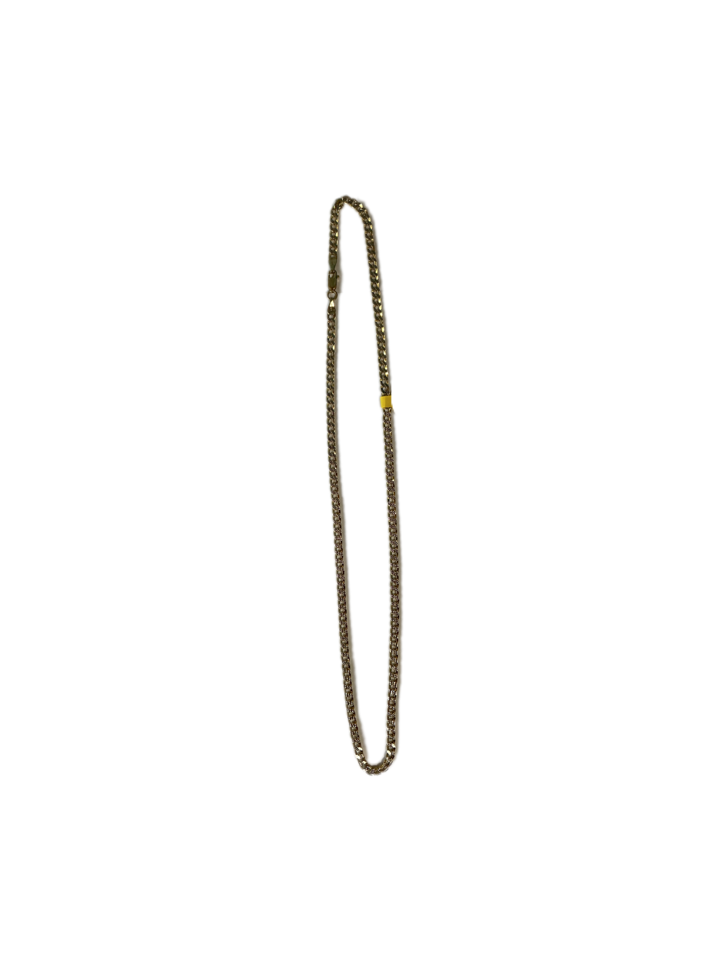 Gold Curb Hollow Chain 20"H