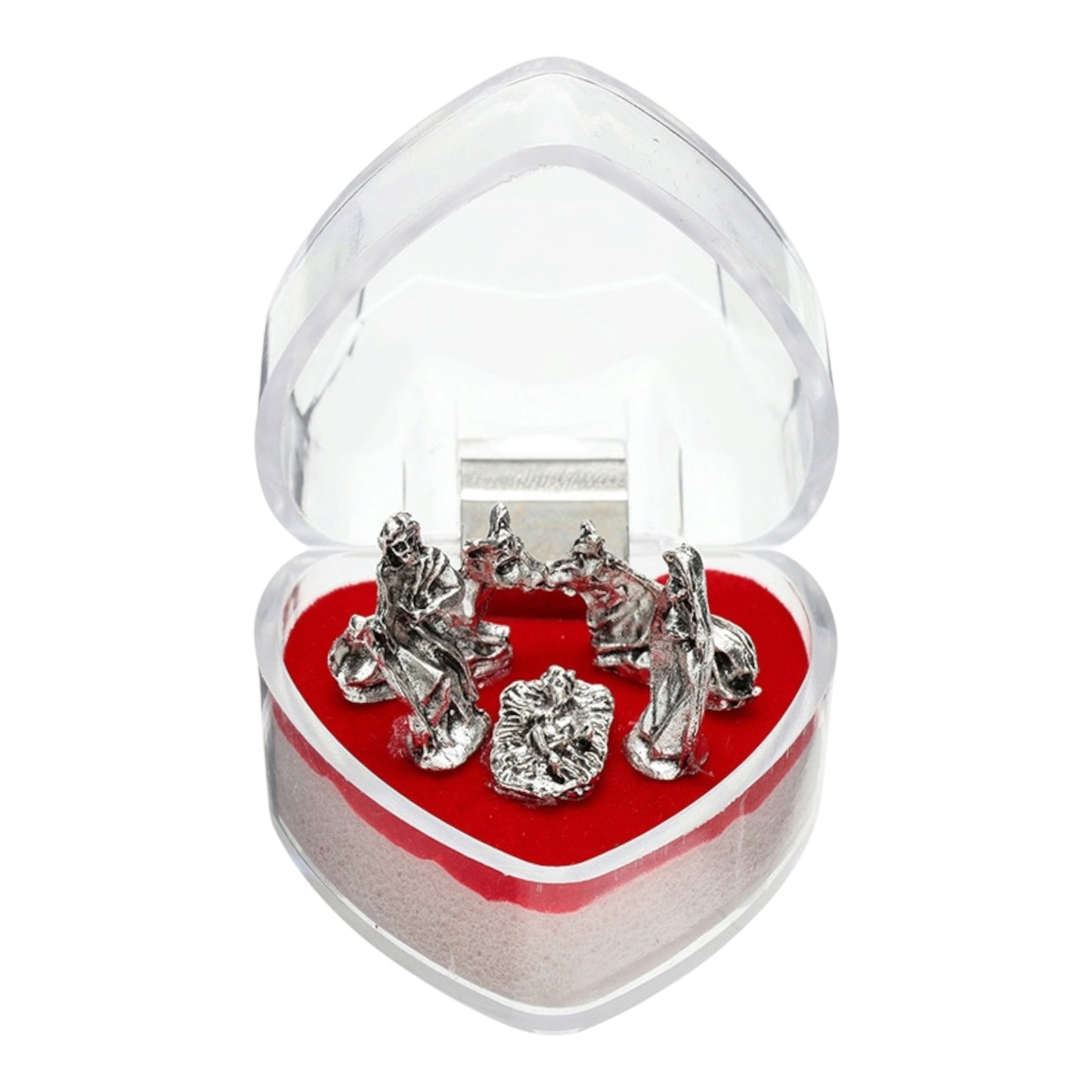 5-Piece Nativity in Acrylic Heart Gift Box
