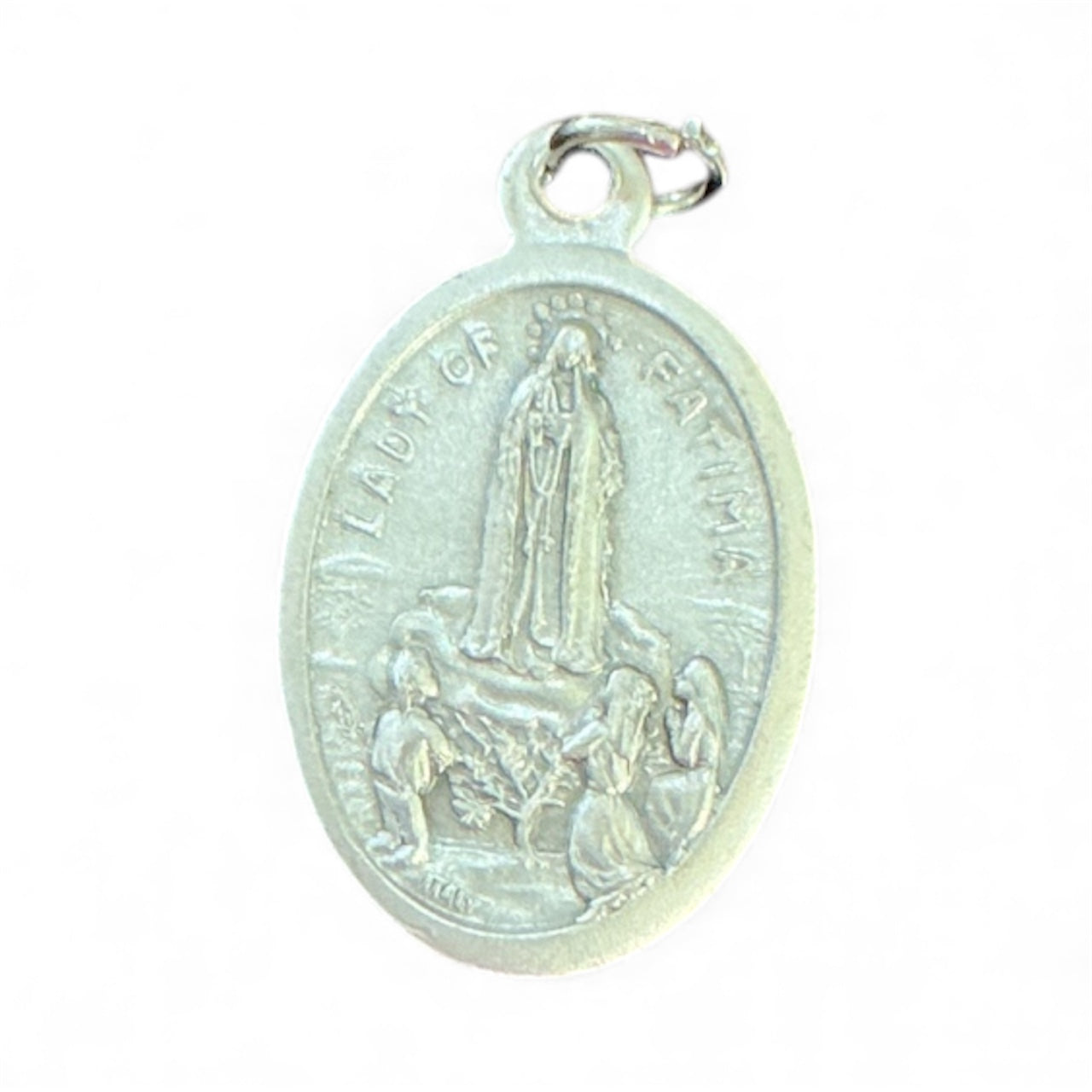 Oxy Silver Medal Our Lady of Fatima 1"H
