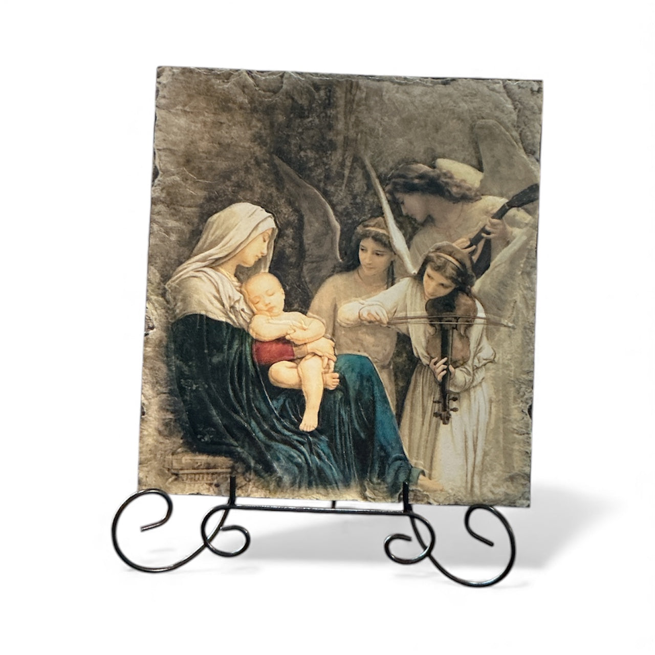 8x10 Tile Plaque with wire stand = song of angels