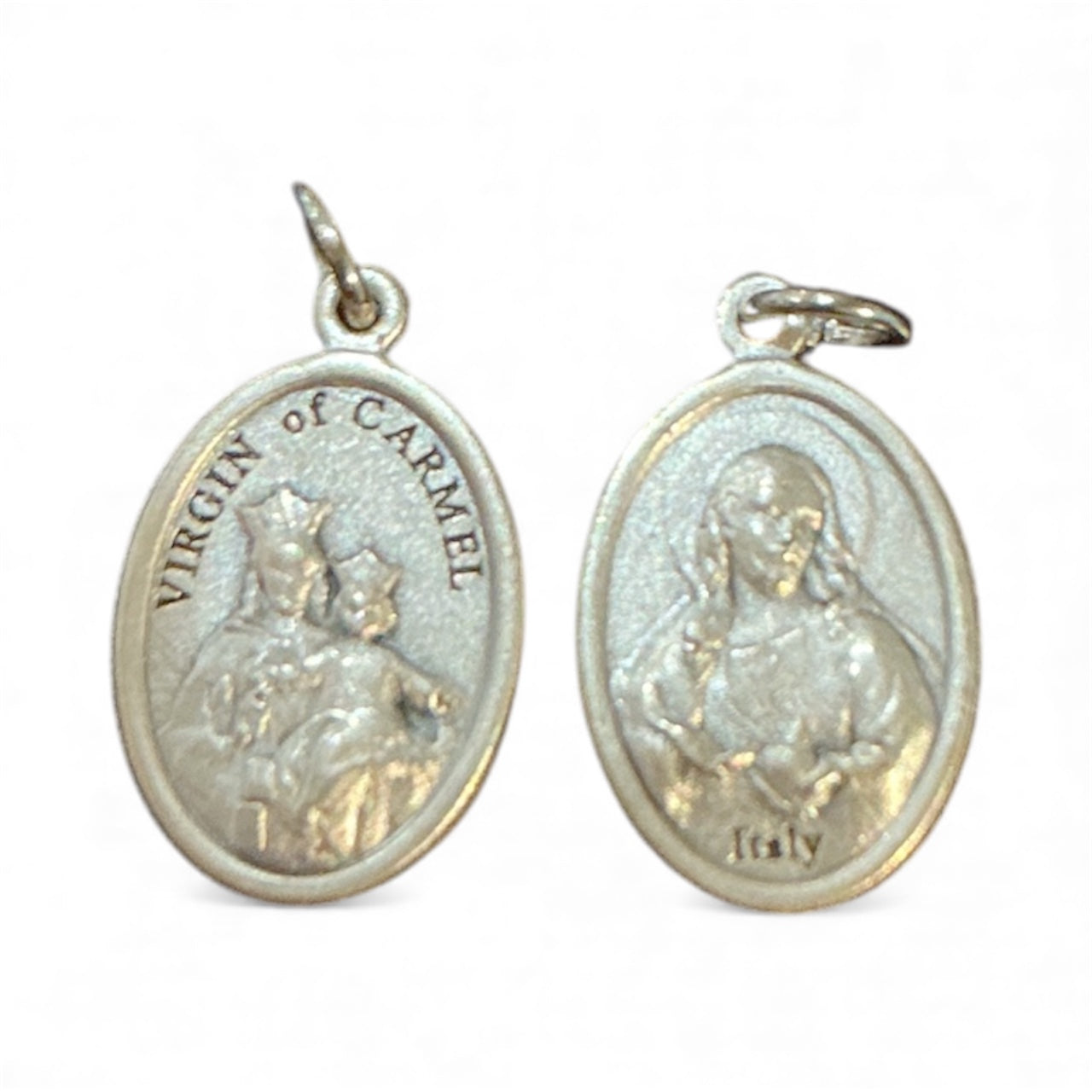 Oxy Silver Medal Virgin of Carmel 1"H