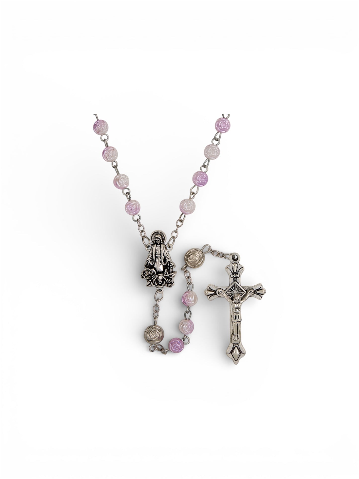 Purple Our Lady of the Roses Ombre Rosary