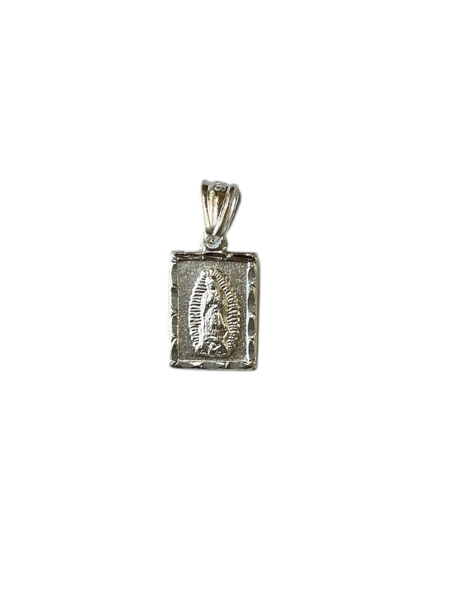 MEDALLA DE PLATA VIRGEN GUADALUPE/SAGRADO CORAZÓN