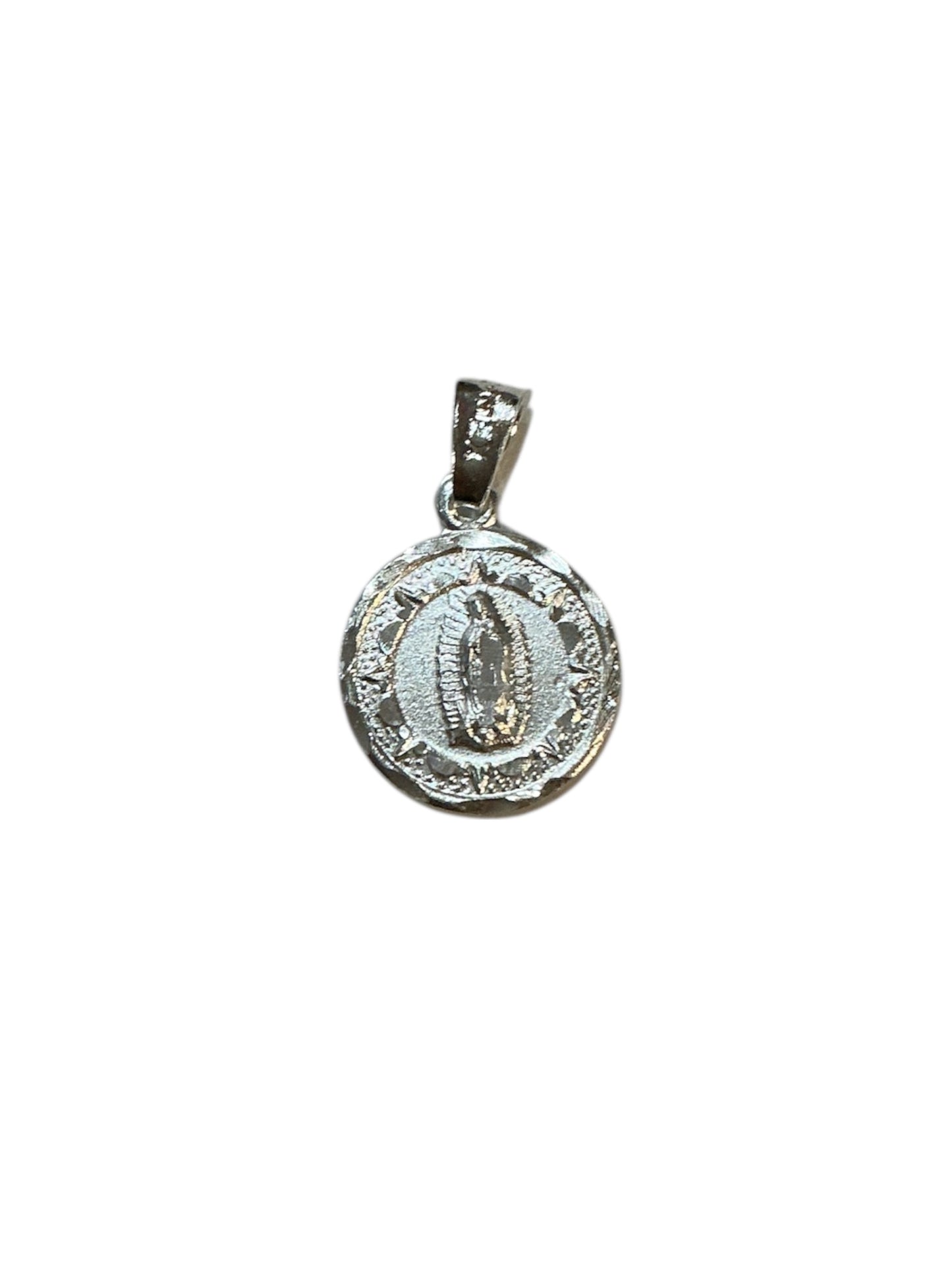 MEDALLA DE PLATA DEL SAGRADO CORAZÓN/V.GUADALUPE 0.60”