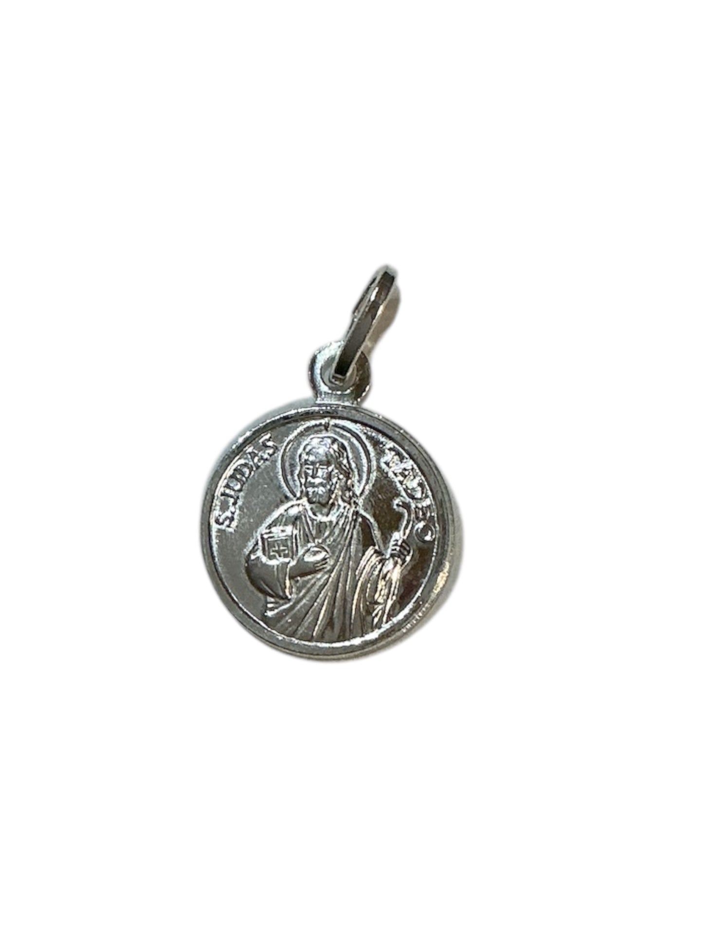 MEDALLA DE PLATA DE SAN JUDAS BUSTO 0.75”