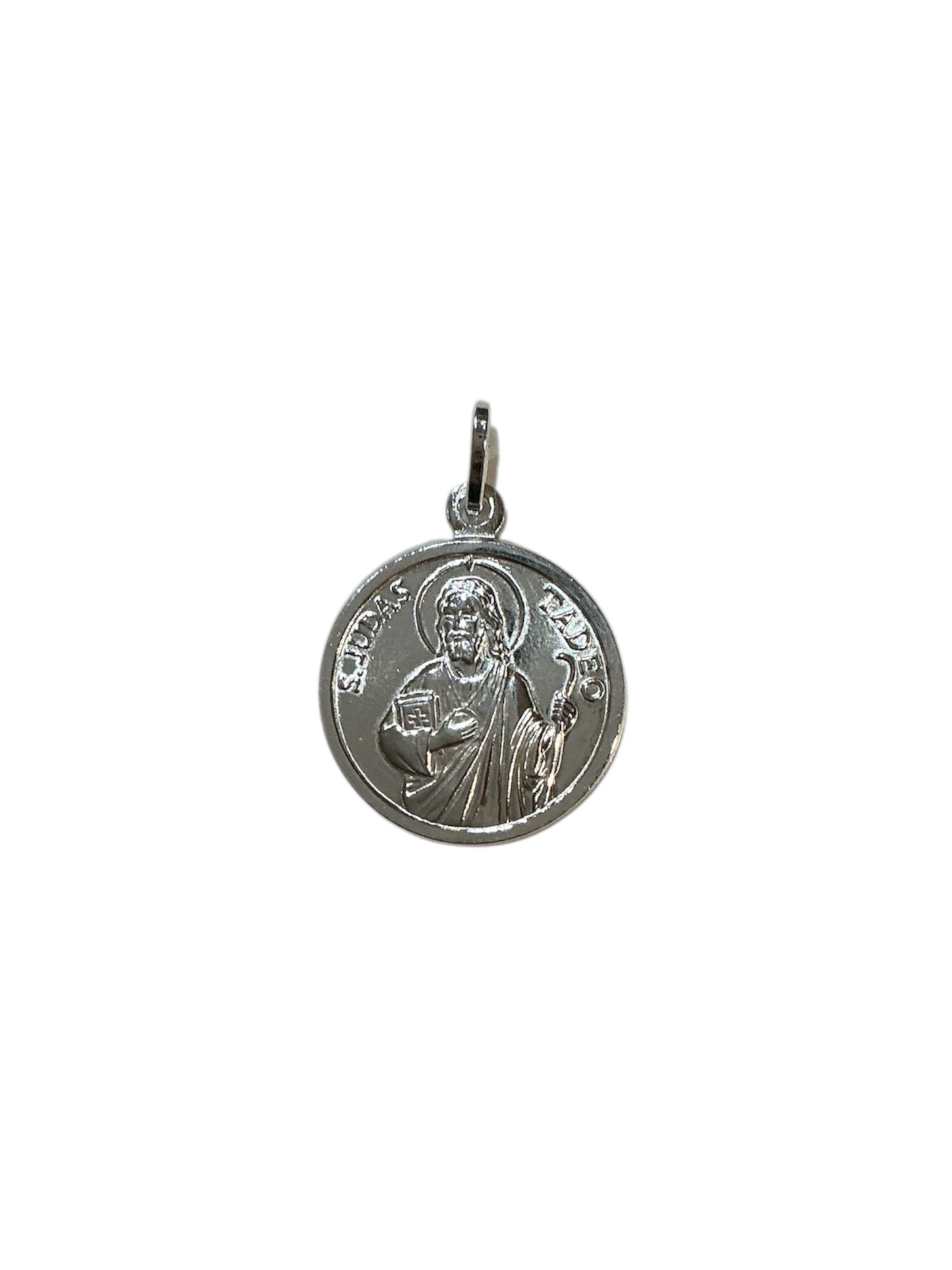 MEDALLA DE PLATA DE SAN JUDAS BUSTO 0.90”