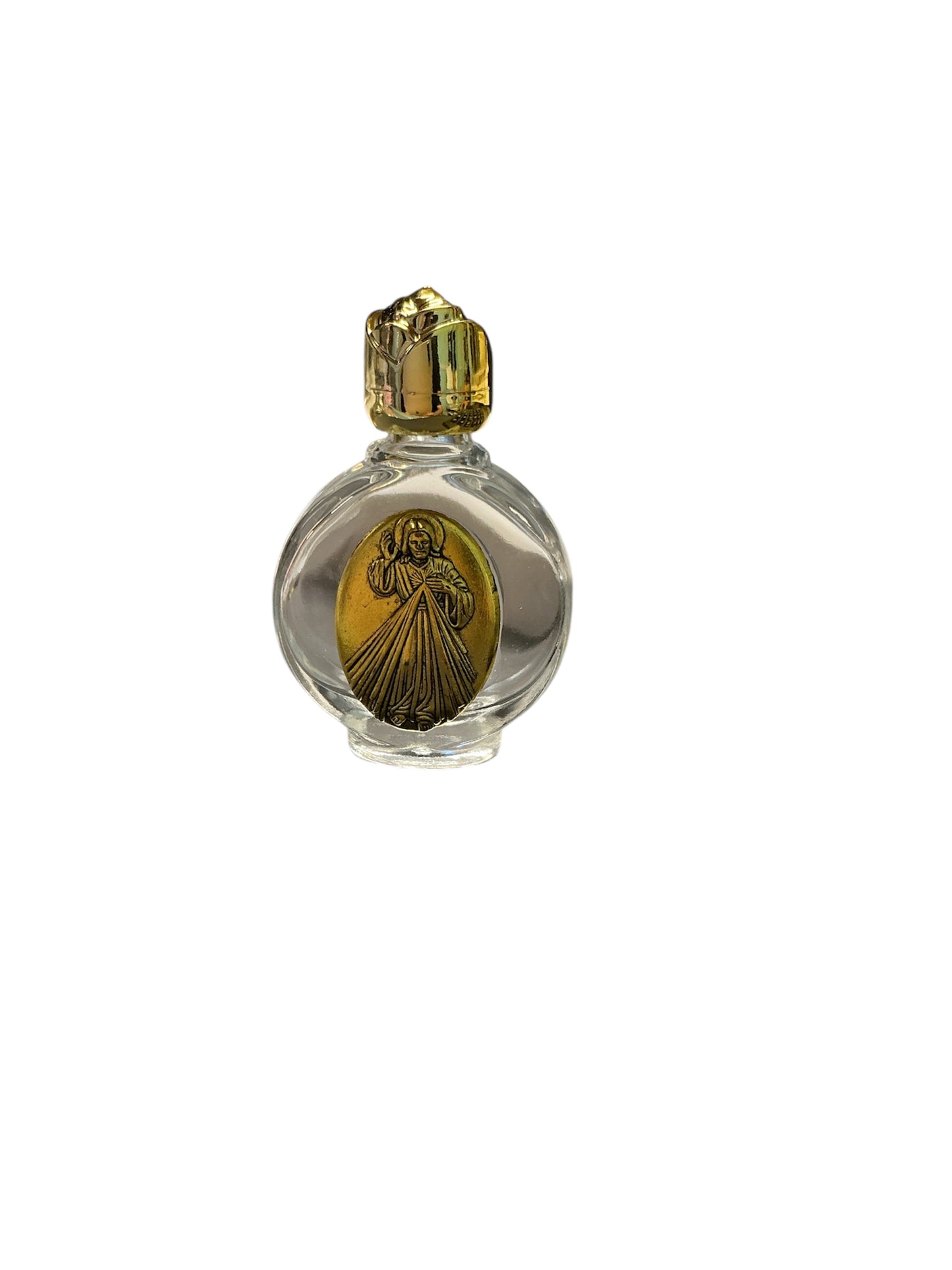 GLASS BOTTLE OF HOLY WATER FROM THE DIVINE MERCY