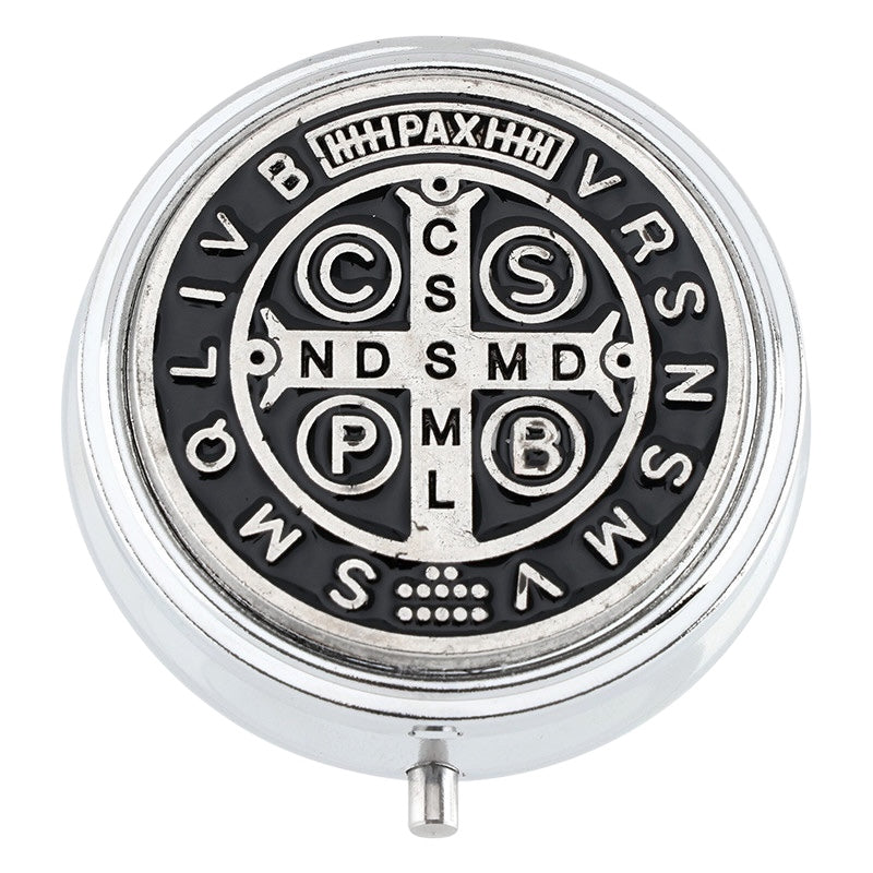 St. Benedict Metal Rosary Case