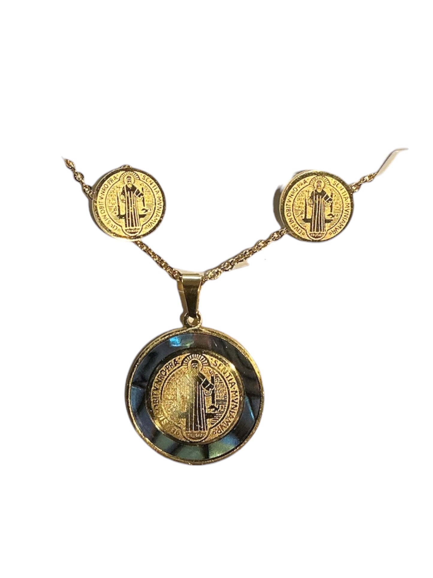 CADENA DIJE CON ARETES DE SAN BENITO