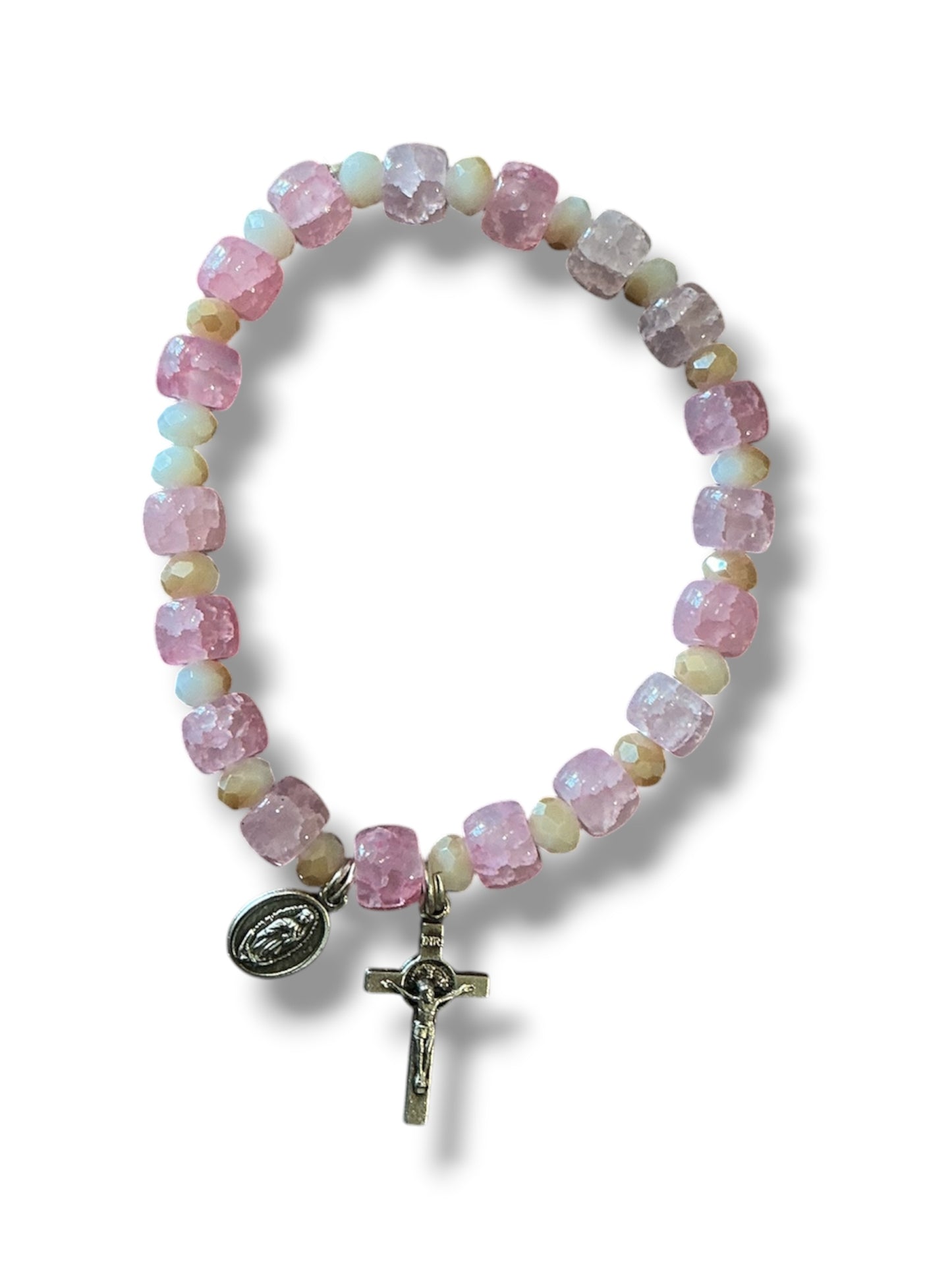 PULSERA ROSA VIRGEN DE GUADALUPE