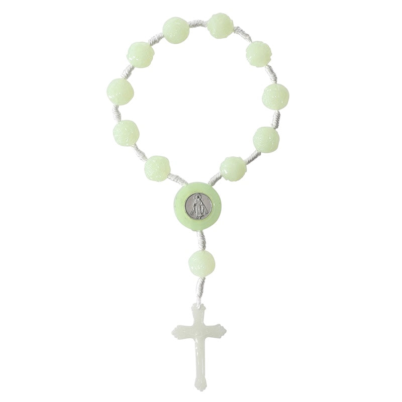 Miraculous Rose-Bead Luminous Door Knob Rosary