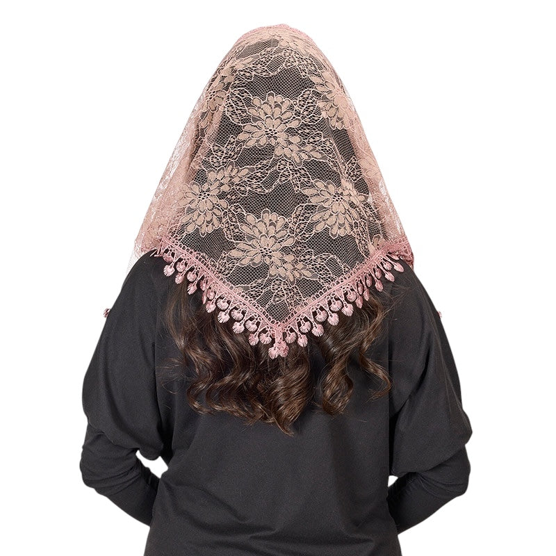 Pink Little Flower Chapel Veil