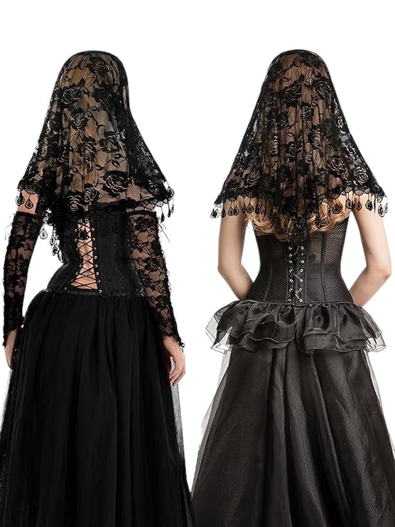 Black Little Chapel Veil