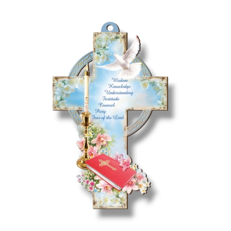 WOOD CROSS CONFIRMATION ENG 3"x5"
