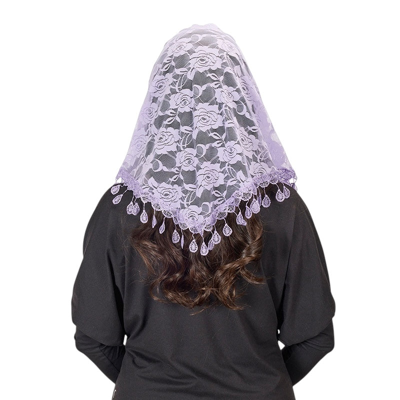 Purple Tears of Mary Chapel Veil