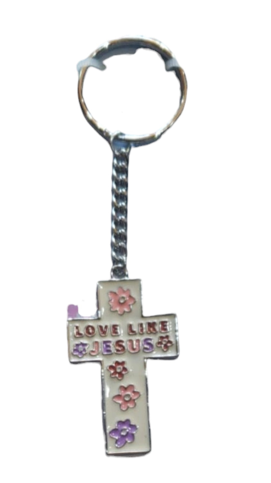 LOVE LIKE JESUS ENAMEL KEYCHAIN