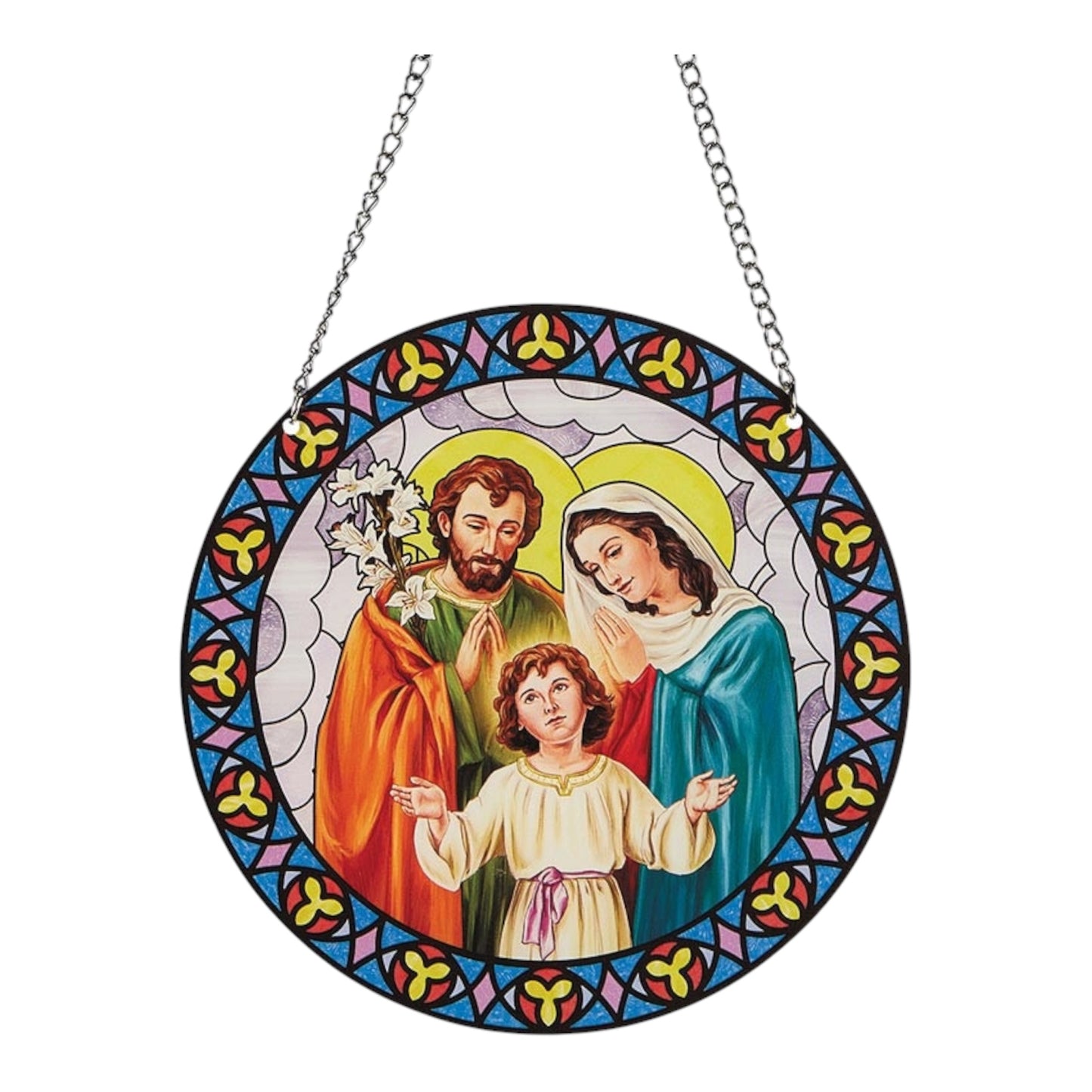 Holy Family Stained Glass Suncatcher