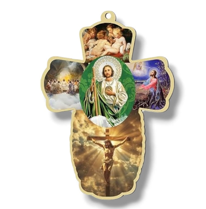 Cruz de Pared de Madera San Judas