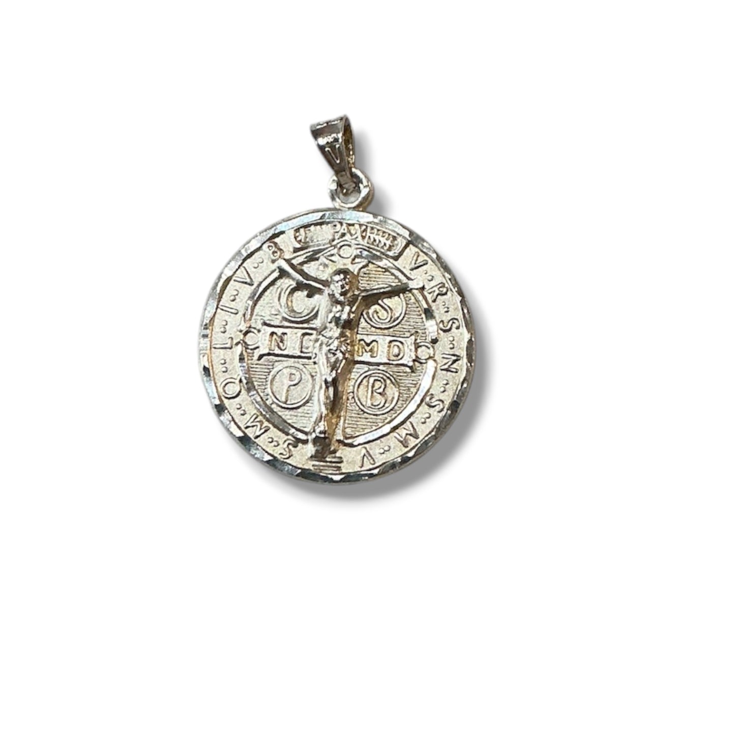 MEDALLA DE PLATA DE SAN BENITO 1.25”