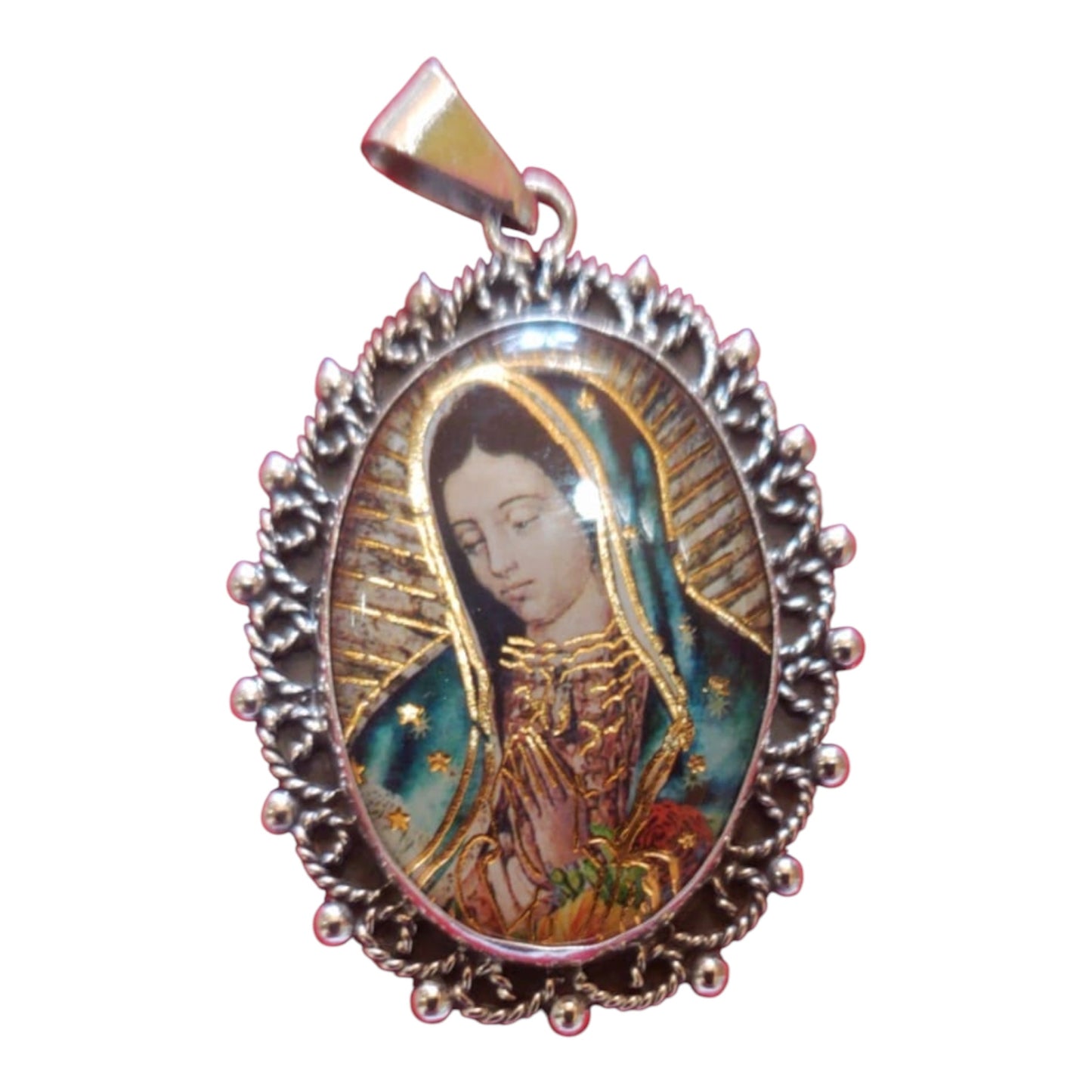 MEDALLA DE PLATA VIRGEN DE GUADALUPE
