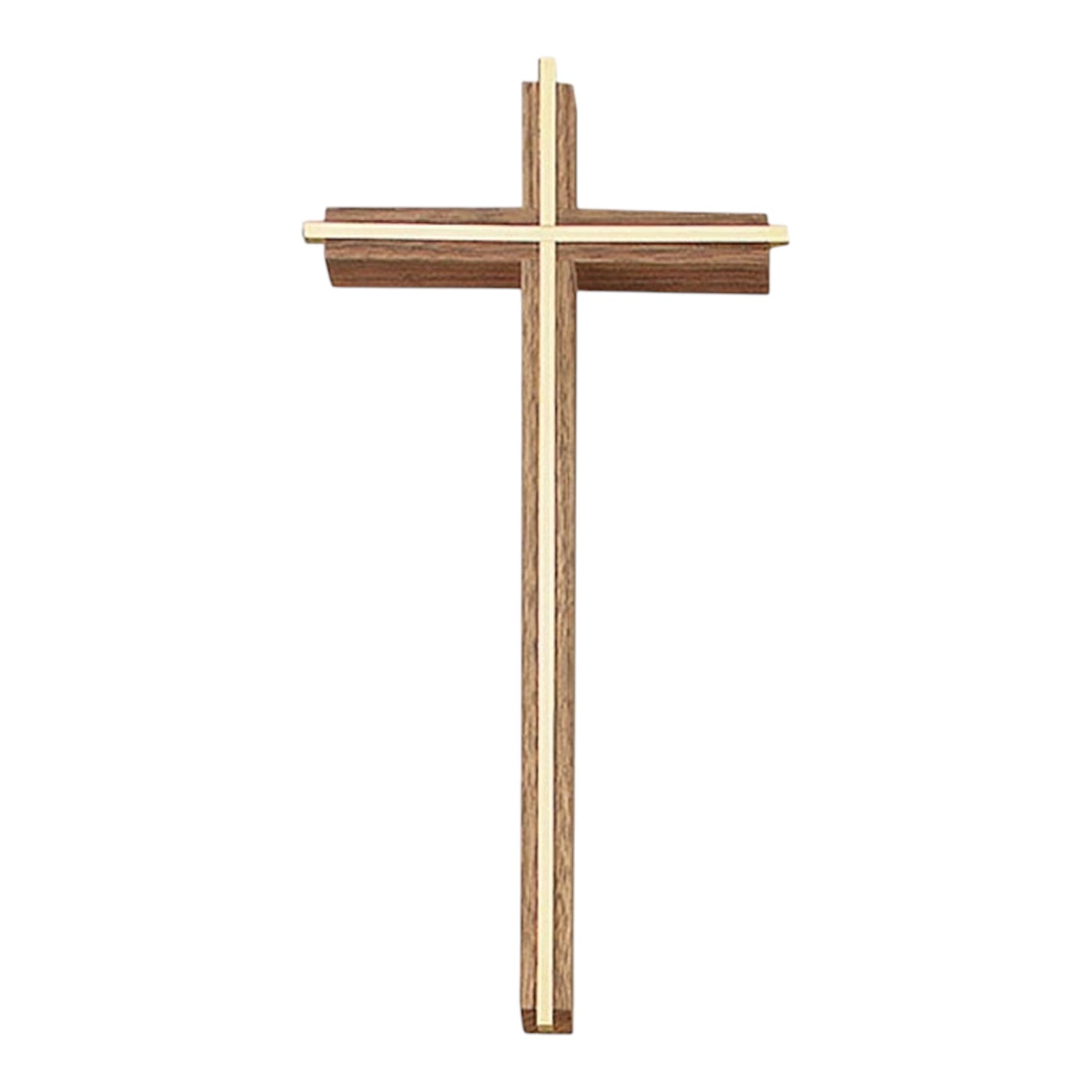 Walnut Nickel Plate Inlay Cross
