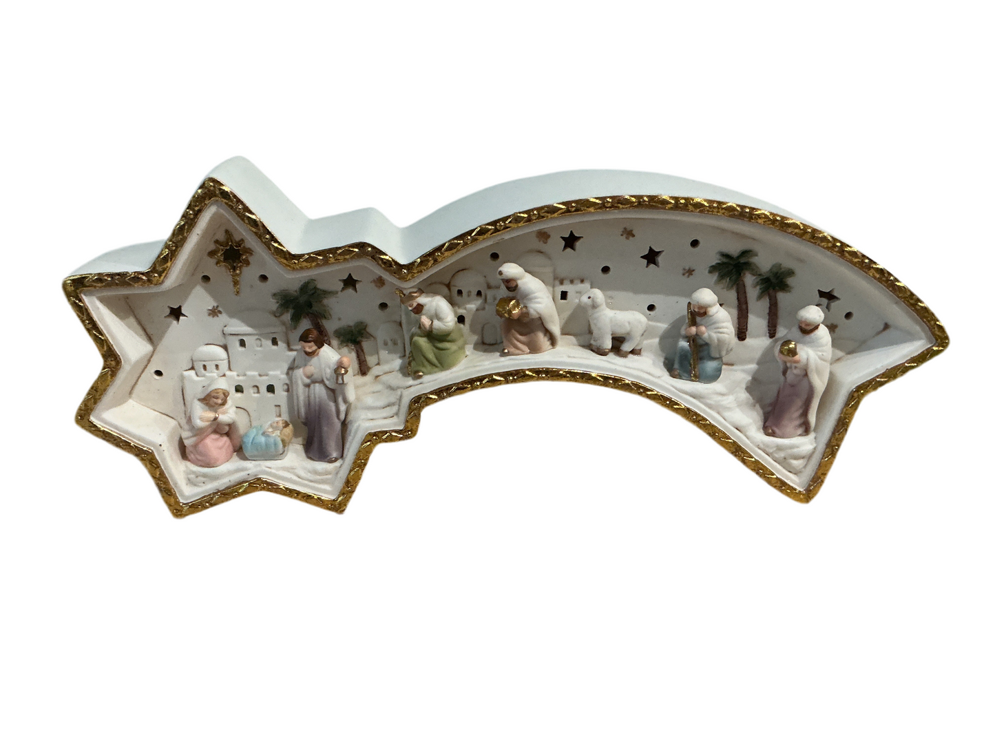 Led Lighted Nativity Shooting Star Christmas Tabletop Decor 12.75"H