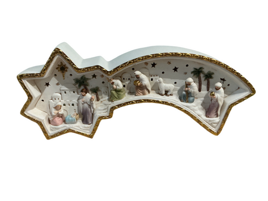 Led Lighted Nativity Shooting Star Christmas Tabletop Decor 12.75"H